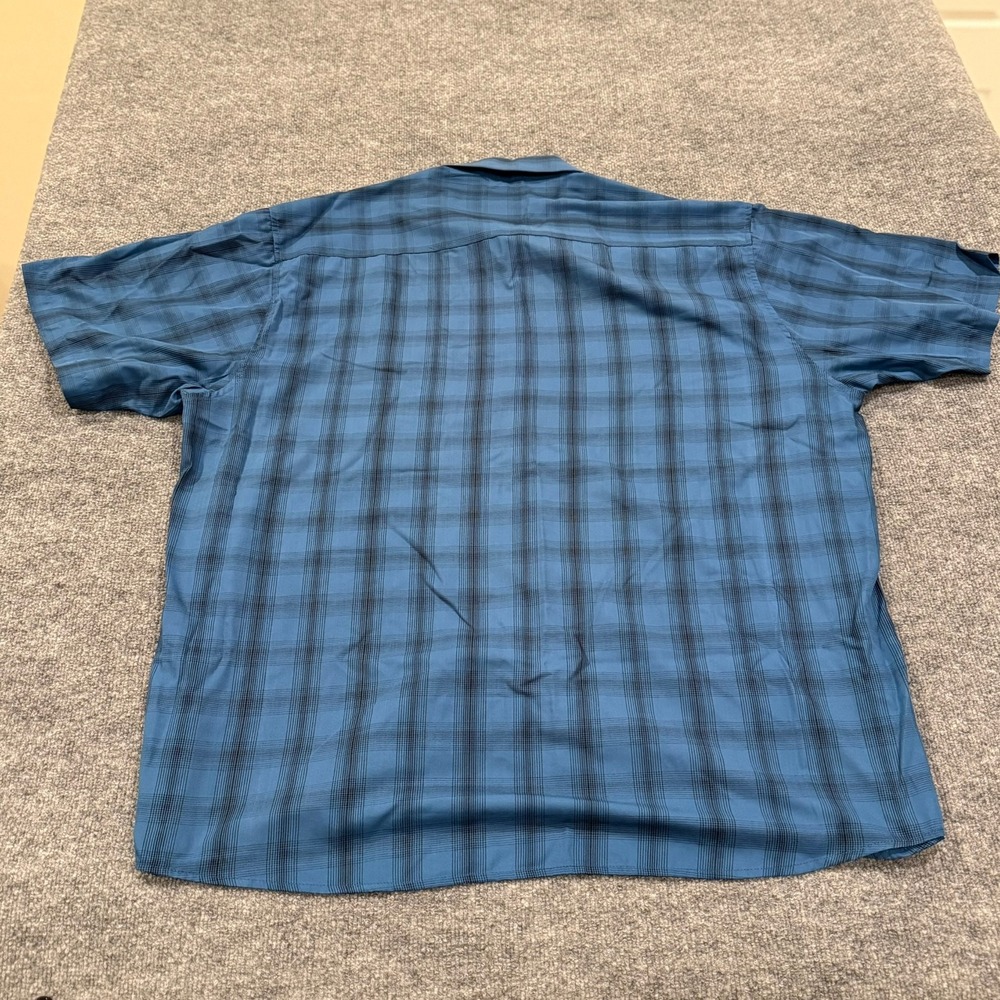 Dixxon Flannel Co 1962 VW Bug Bamboo Short Sleeve Pearl Snap Shirt Mens 4X Blue - Picture 7 of 11
